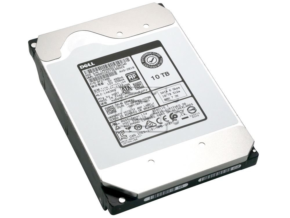 HGST Hitachi Ultrastar He10 0F27452 / RVFR2 / 0RVFR2