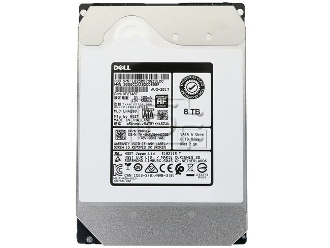 HGST 0F27487 HUH721008ALE600 KRV2W 0KRV2W SATA Hard Drive Image 2 image