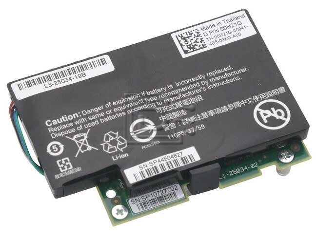 Dell 0H21G 00H21G IBBU07 L3-25034-10B L1-25034-02 BBU07 LSI00161 RAID Battery Image 1 image