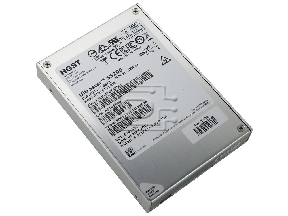 HGST 0TS1408 SDLL1HLR-076T-CCA1 SAS SSD Image 2 image