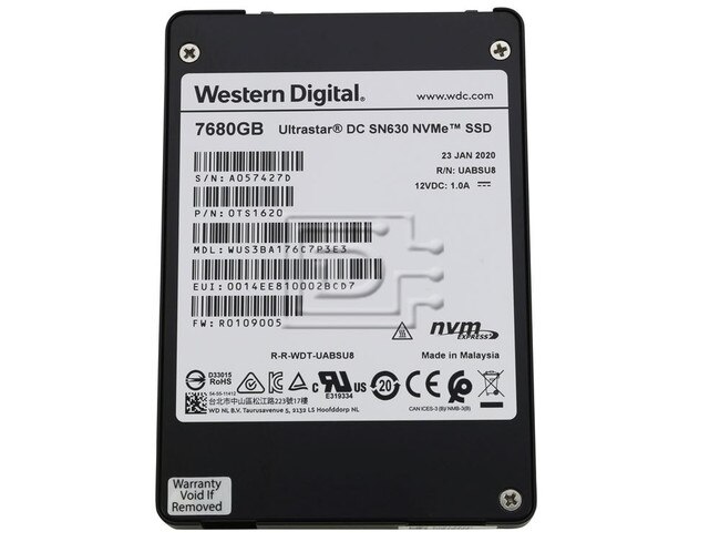 Hitachi 0TS1620 WUS3BA176C7P3E3 PCIe NVMe Solid State Drive image 1