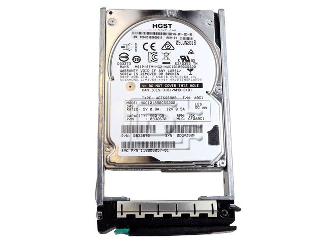 HGST 105-001-023-00 0B32670 HUC101890CSS200 118000057-01 Dell HGST 900GB 10K SAS Hard Drive HDD Image 2 image