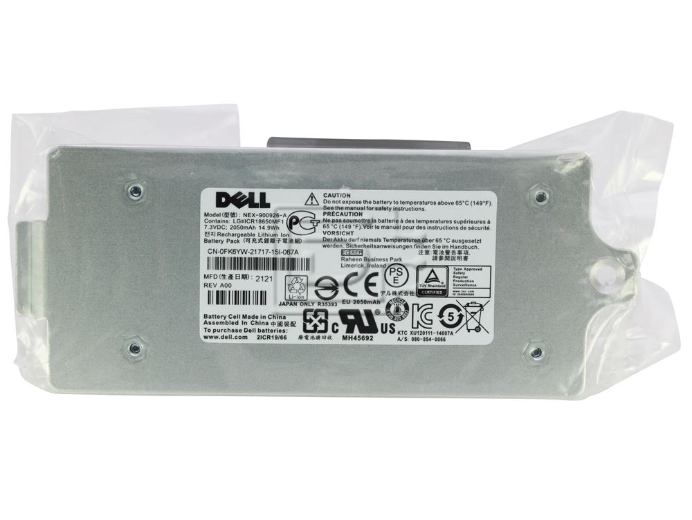Dell Equallogic Compellent 10DXV 010DXV NEX-900926-A FK6YW KVY4F 0FK6YW 0KVY4F K4PPV PS6210 PS4210 RAID Controller Backup Battery Image 3 image