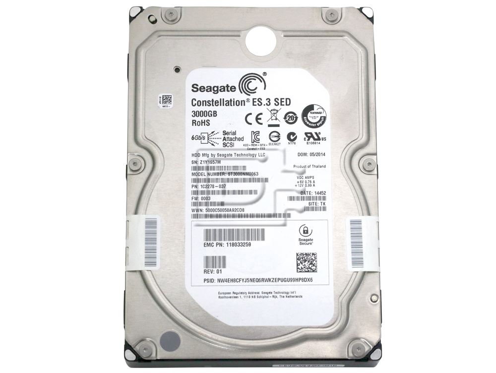 Seagate 118033259 403-0139-01 1C2278-037 SAS Hard Drive Image 2 image