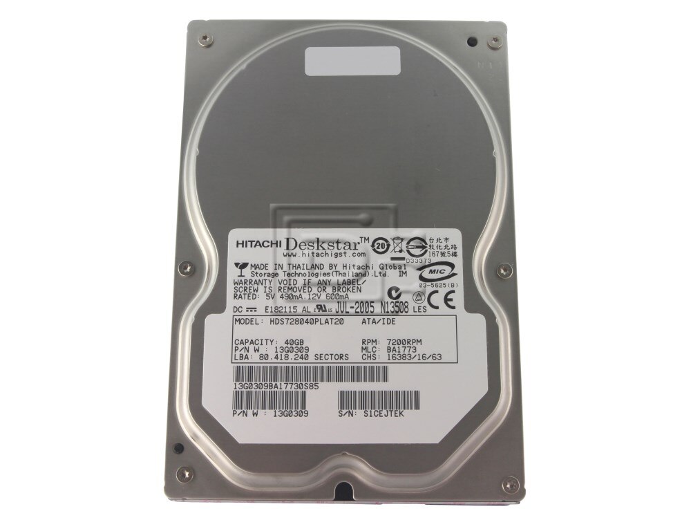 ST3160812A、Barracuda 7200.9 Ultra ATA100 160GBドライブ