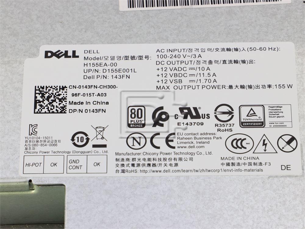 Dell 143FN 0143FN D155E001L Power Supply Unit Image 2 image
