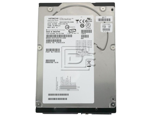 HGST 17R6393 HUS103073FL3600 SCSI Hard Drive Image 2 image