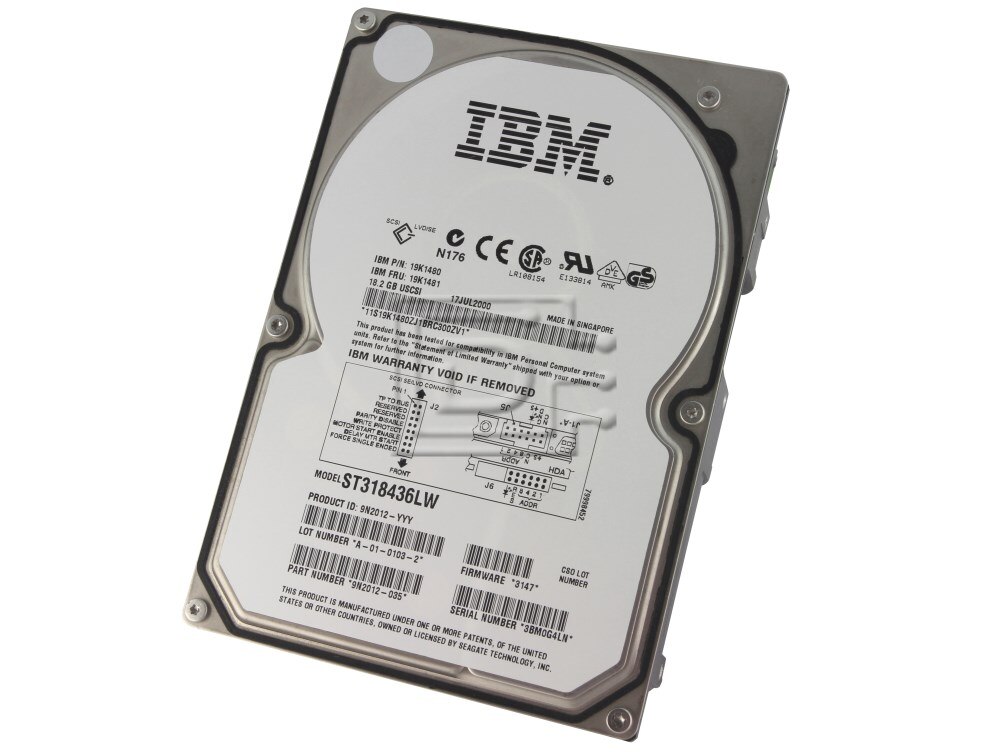 IBM 19K1480 68-Pin SCSI Hard Drive Image 1 image