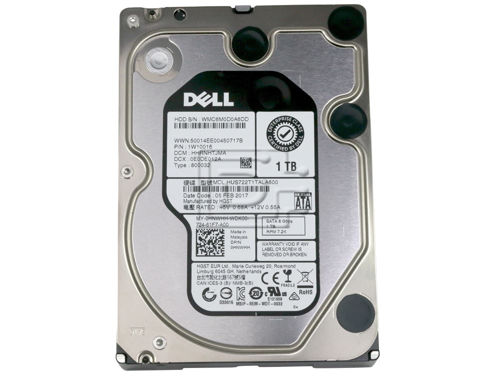 HGST 1W10016 HUS722T1TALA600 HNWHH 0HNWHH SATA Hard Drive Image 2 image