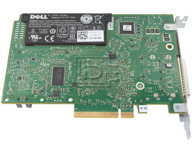 Dell 342-1193 NH118 0NH118 N743J 0N743J 087V49 87V49 D90PG 0D90PG SAS / Serial Attached SCSI RAID Controller Card image 2