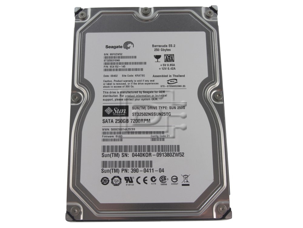 SUN MICROSYSTEMS 390-0164 SATA Hard Drive Image 1 image