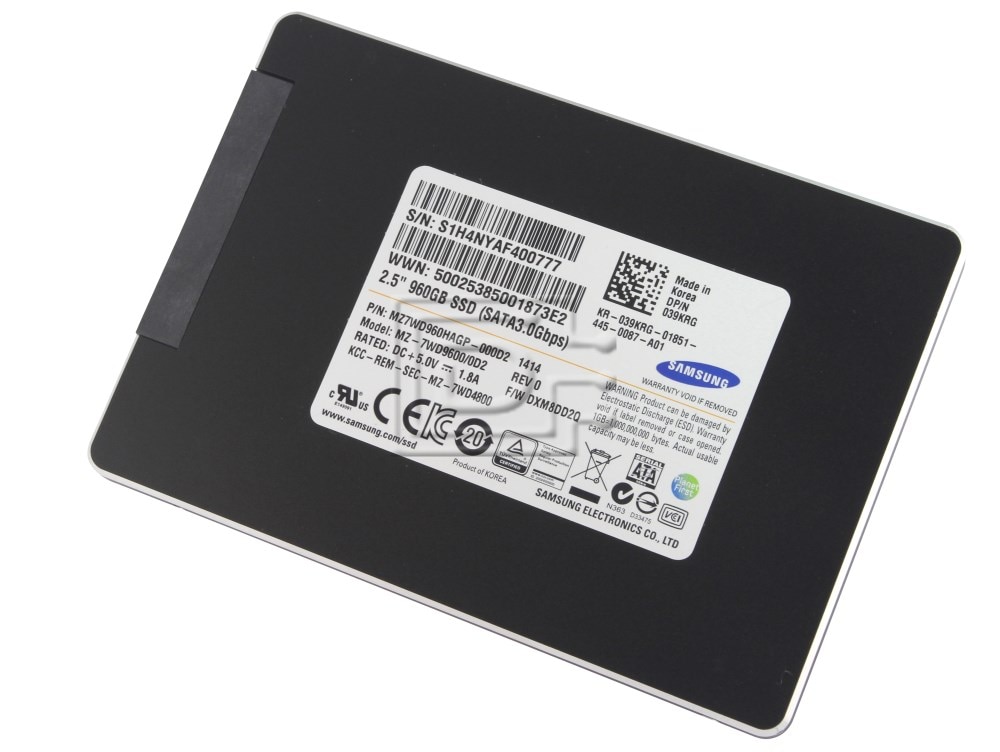 Dell 39KRG 039KRG MZ-7WD9600-0D2 MZ-7WD960HAGP-000D2 SATA SSD Image 1 image