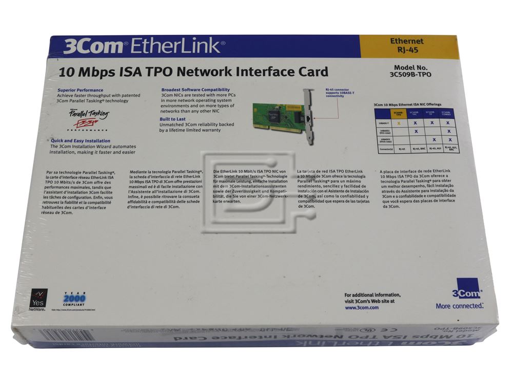 3COM 3C509B-TPO 3C509B-TPO 3C509BTPO Ethernet Adapter / NIC Image 2 image