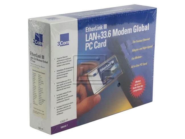 3COM 3C563D PCMCIA LAN +33.6 Modem Global Adapter image 2