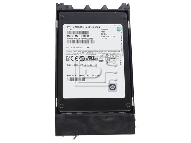 EMC 403-0155-01 118000225 MZ-IES8000 MZIES800HMHP-000C4 SAS Solid State Drive Image 1 image