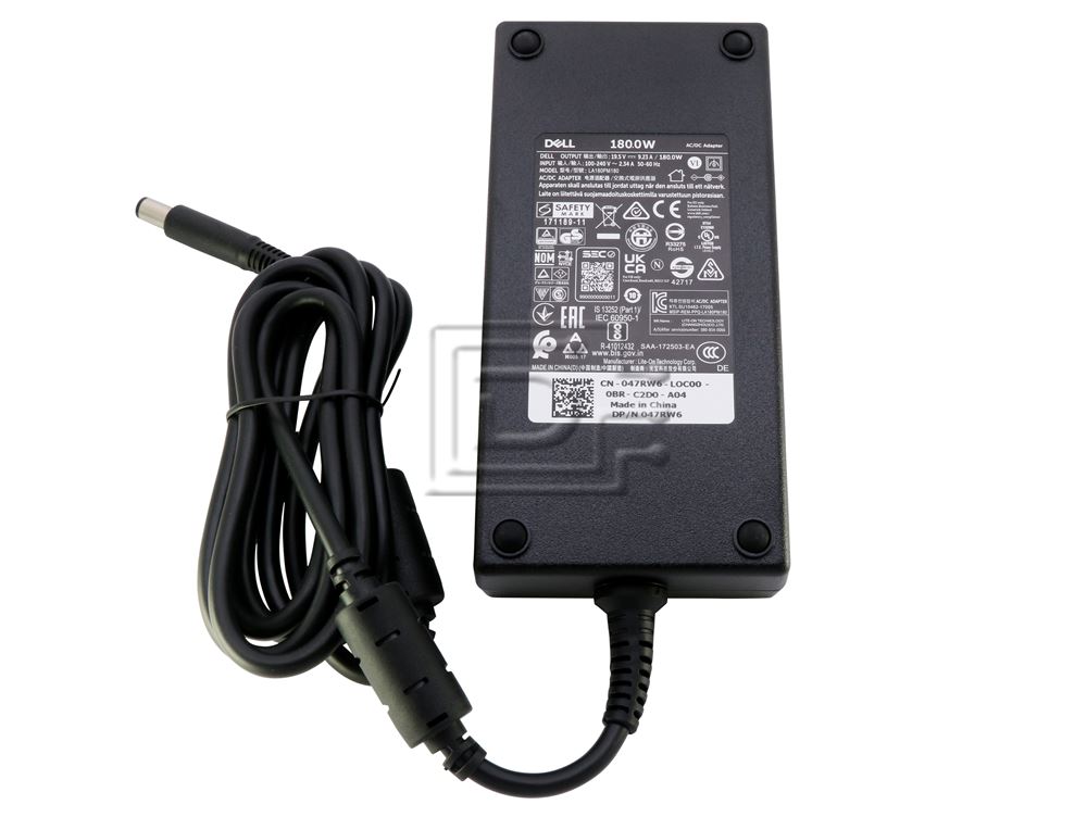 Dell 450-ABJU TW1P0 0TW1P0 WW4XY 0WW4XY DA180PM111 Dell 180-Watt 3-Prong AC Adapter Image 1 image