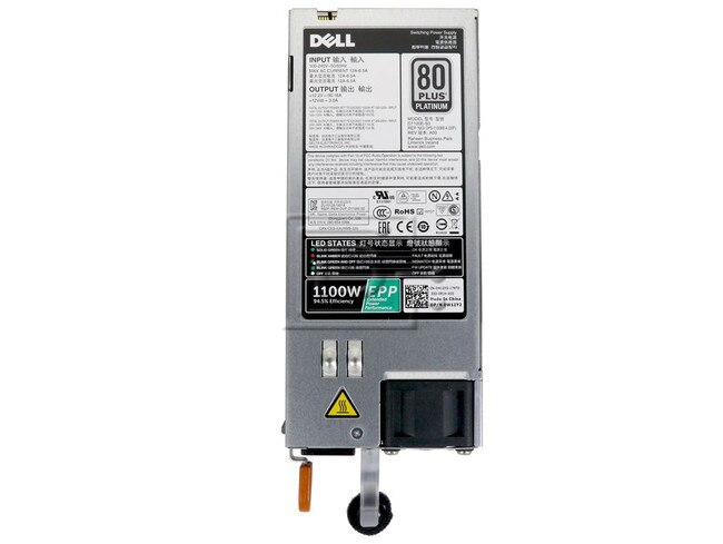 Dell 450-AEBL Y3H8J 0Y3H8J 450-ADWM 450-AEVF DDP5F T4RTF W12Y2 0W12Y2 6D1MJ 06D1MJ PR21C 0PR21C Y26KX 0Y26KX 463-0726 D1100E-S0 CMPGM 0CMPGM Dell Power Supply Image 2 image