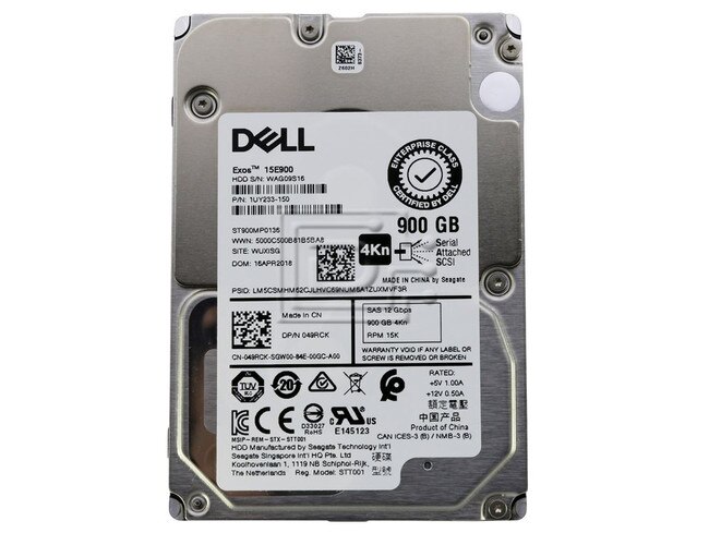 Seagate ST900MP0136 ST900MP0136 049RCK 1UY233-150 SAS Hard Drive Image 1 image
