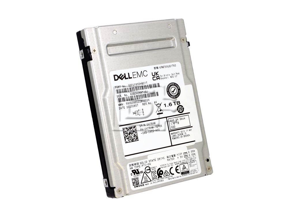 Dell 4TRHM / KIOXIA KPM7XVUG1T60 1.6TB 2.5inch 24Gbps Mixed Use