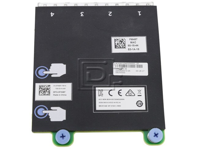 Dell 540-BBHG 0FM487 FM487 0R1XFC R1XFC Quad Port Gigabit Ethernet Adapter / NIC image 4