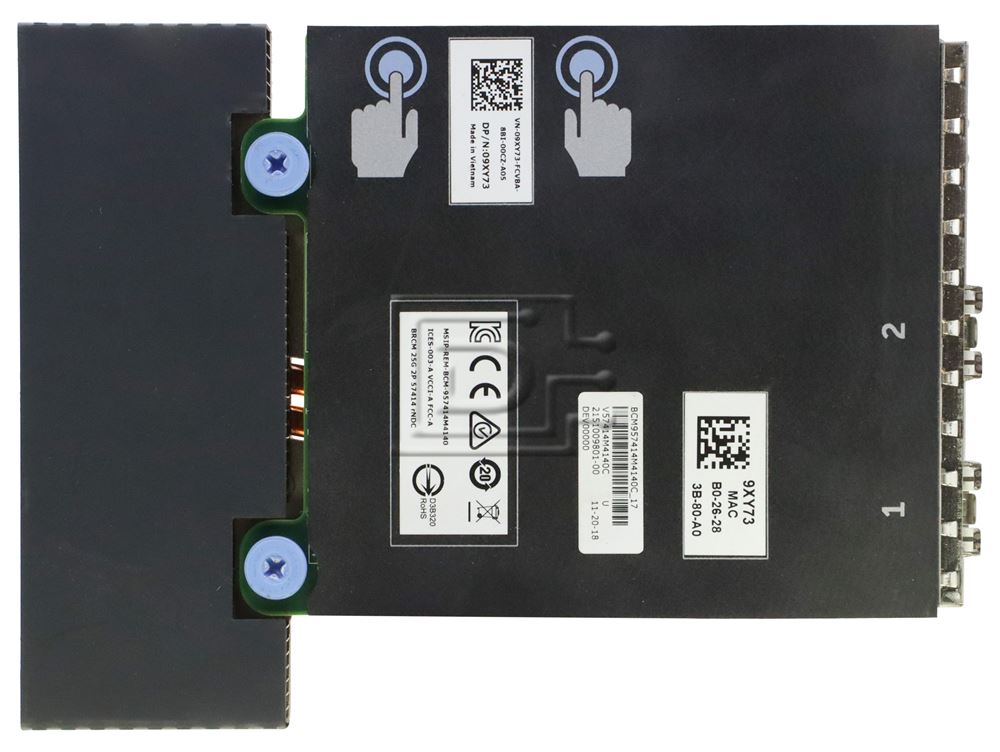 Dell 540-BBUS JJ4YH 0JJ4YH 9XY73 09XY73 Dual-Port 10/25GbE SFP28 RNDC Network Adapter / NIC Image 2 image