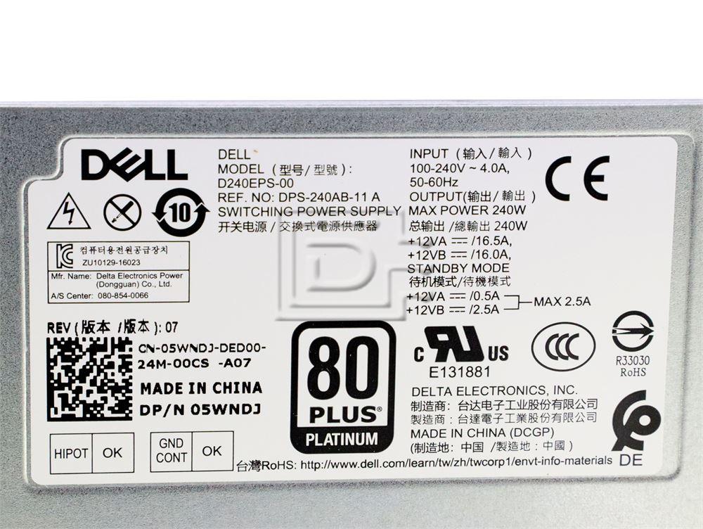 Dell 5WNDJ DK87P 22M8Y 49P68 6F0T1 J61WF 4GJV9 Power Supply Unit Image 2 image