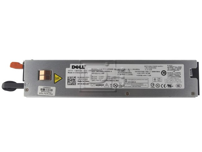 Dell 60FPK 060F9K A500E-S0 G627J 0G627J H318J 0H318J D500E-S0 DPS-500RB MHD8J 0MHD8J Dell Power Supply Image 1 image