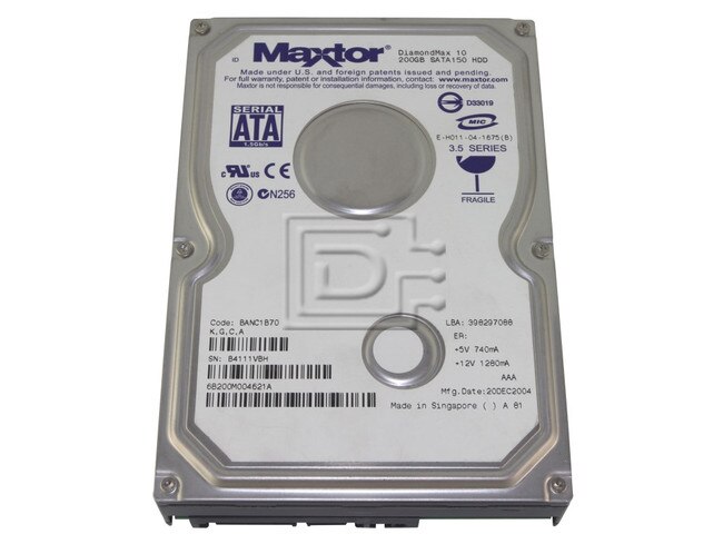 Maxtor 6B200M0 200GB SATA Hard Drive Image 1 image