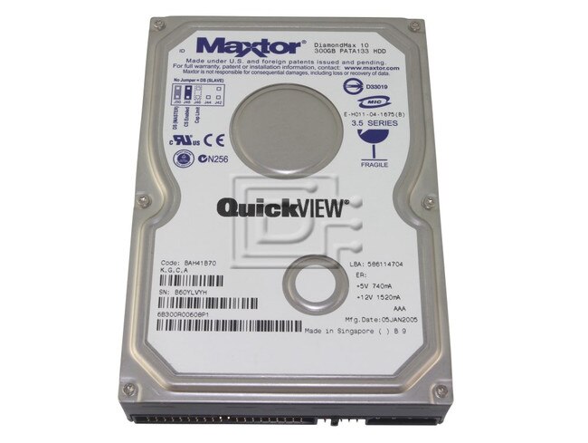 Maxtor 6B300R0 ATA/133 IDE EIDE PATA Hard Drive Image 1 image