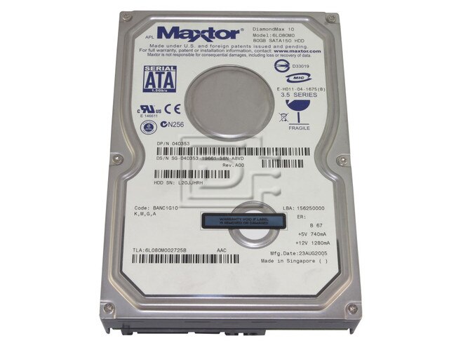 Maxtor 6L080M0 SATA hard drives image 1
