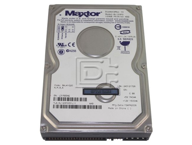 Maxtor 6L120P0 Maxtor IDE hard drives image 1