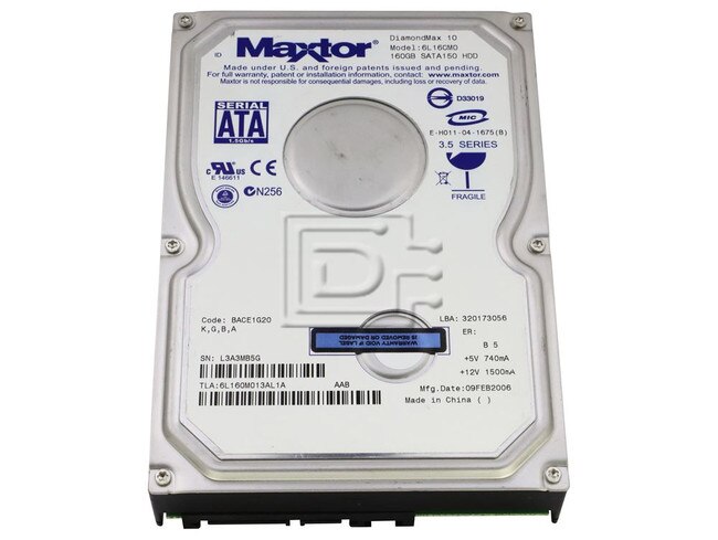 Maxtor 6L160M0 SATA Hard Drive Image 1 image