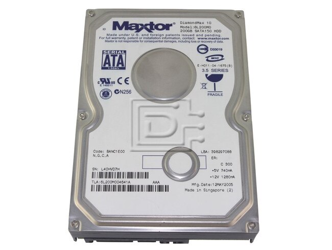 Maxtor 6L200M0 200GB SATA Hard Drive Image 1 image