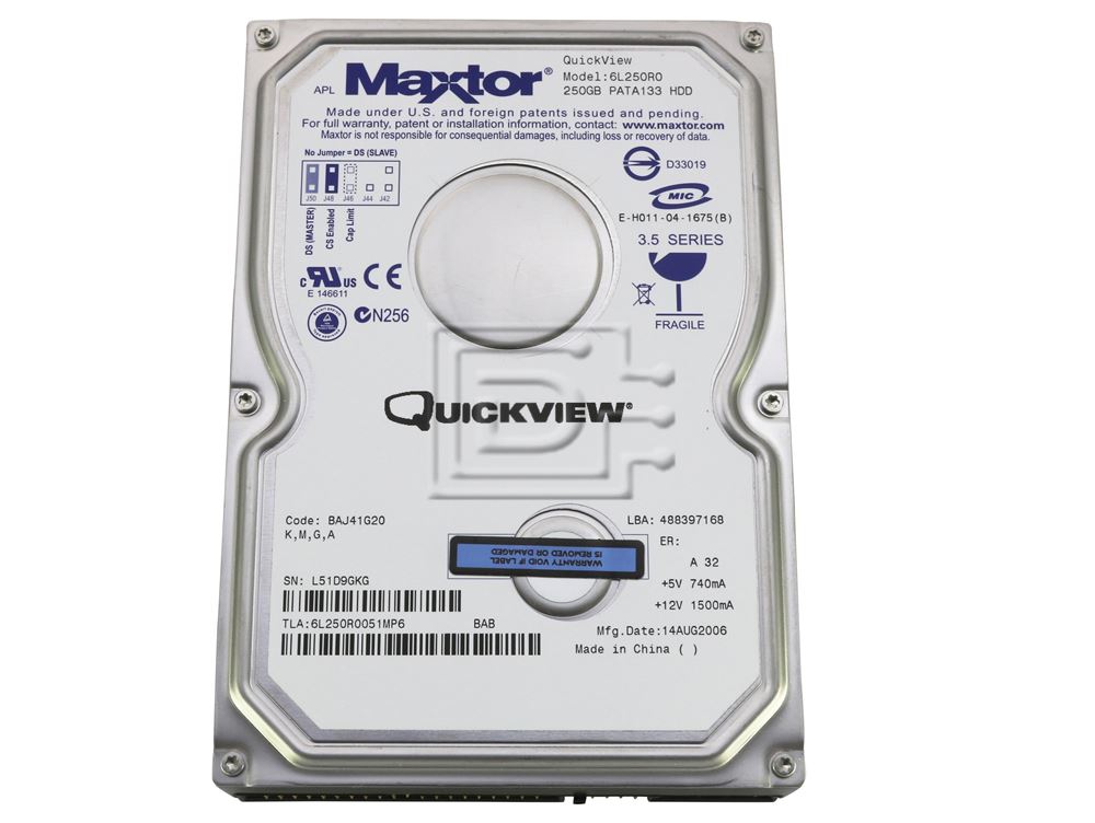 Maxtor 6L250R0 Maxtor 250GB IDE ATA/133 Hard Drive Image 2 image