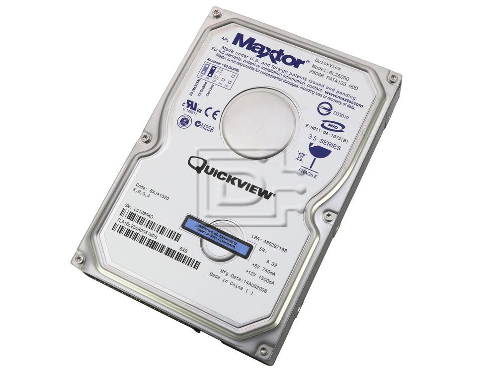 Maxtor 6L250R0 Maxtor 250GB IDE ATA/133 Hard Drive Image 3 image