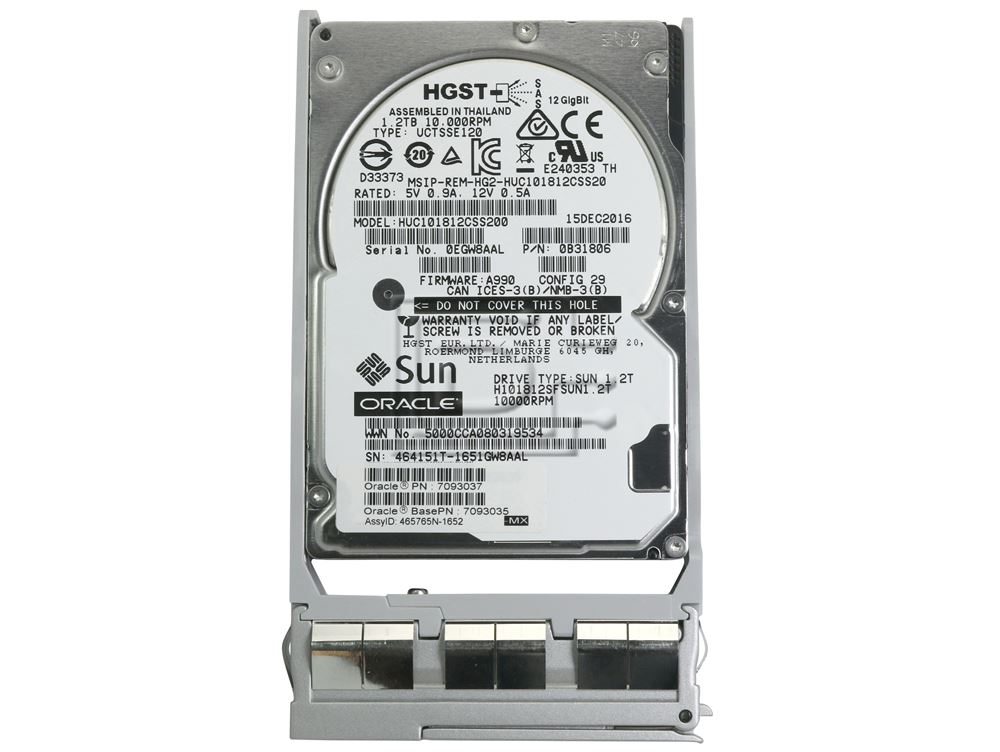 SUN MICROSYSTEMS 7093038 7093037 7093035 H101812SFSUN1.2T 7110659 7111108 0B31806 SAS Hard Drives Image 2 image