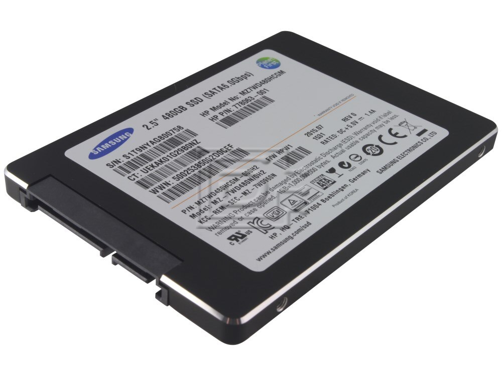HEWLETT PACKARD 778063-001 MZ7WD480HCGM SATA SSD Image 3 image