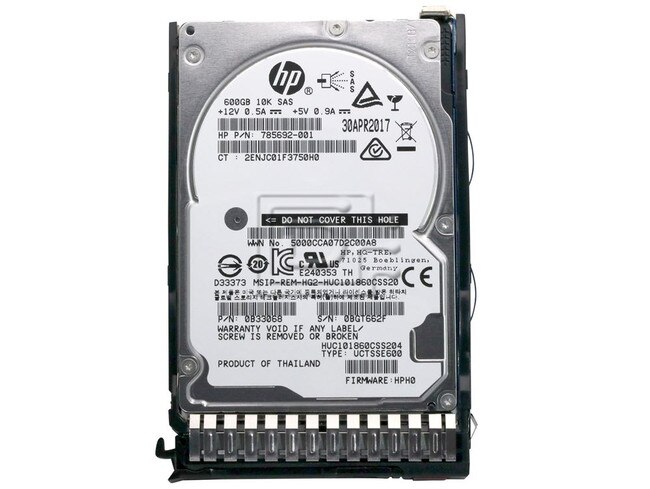 HEWLETT PACKARD 781516-B21 11649723 781516-B21#0D1 781577-001 785692-001 SAS Hard Drive Image 2 image