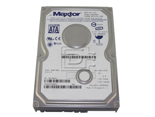 Maxtor 7B300S0 SATA Hard Disks image 1