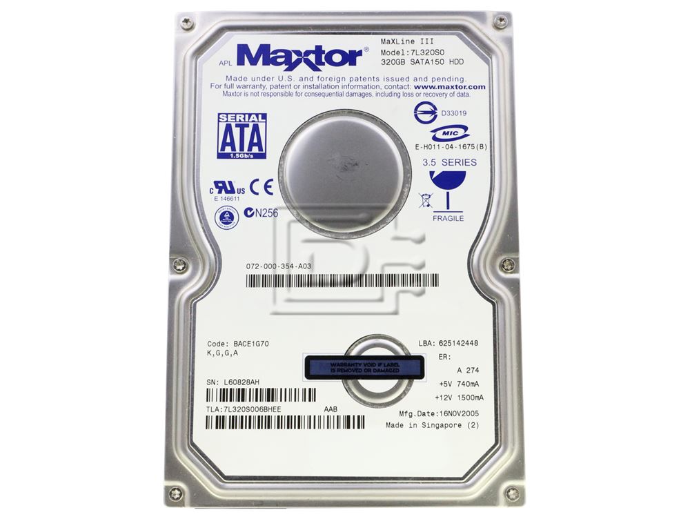 Maxtor 7L320S0 SATA Hard Disks Image 1 image