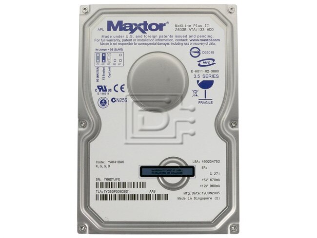 Maxtor 7Y250P0 ATA/133 EIDE Hard Drive image 2