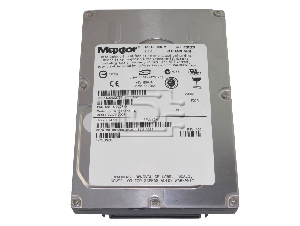 Ｈａｒｄ　Ｄｉｓｋ Maxtor 8D073J0 73GB SCSI Hard Disk Drive