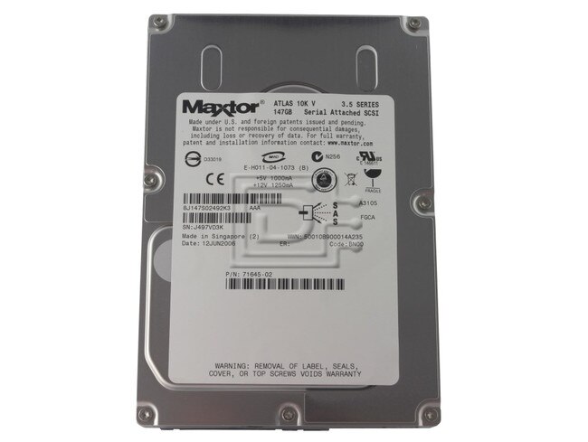 Maxtor 8J147S0 SAS SCSI Hard Drives image 1