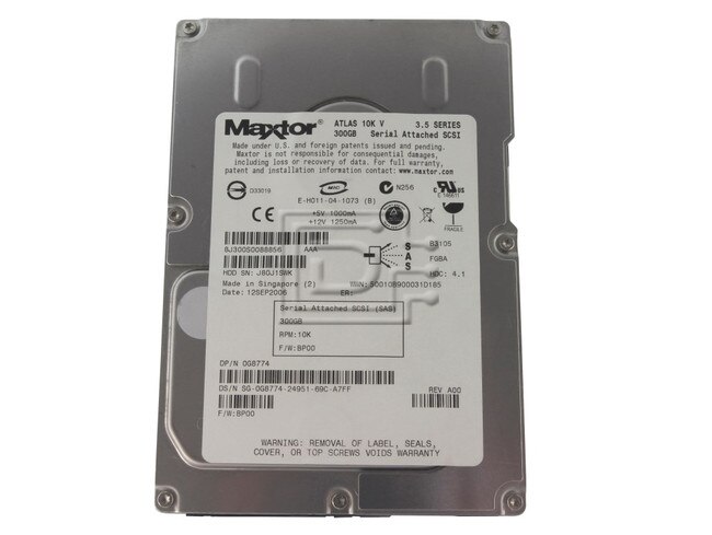 Maxtor 8J300S0 0G8774 G8774 SAS SCSI Hard Drives image 1