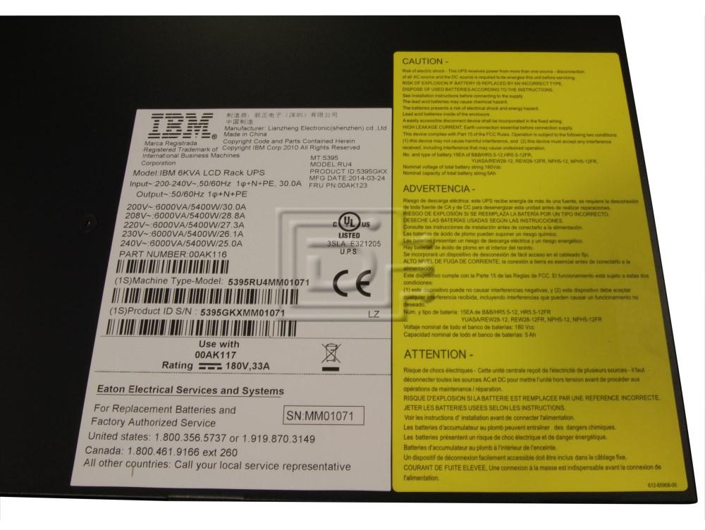 EATON 9SX6KIRT 5395 5395-RU4 5395GKX 00AK116 00AK123 9SX6KIRT Image 6 image