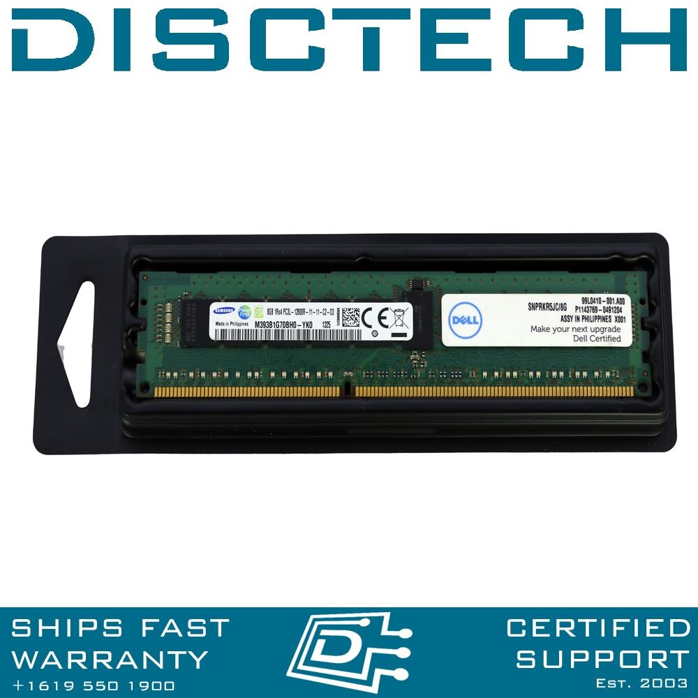 Dell A7134886 SNPRKR5JC/8G PC3-10600 RDIMM RAM Module Image 8 image