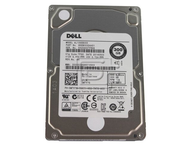 Toshiba AL13SEB300 MTV7G 0MTV7G Toshiba SAS Hard Drives Image 1 image