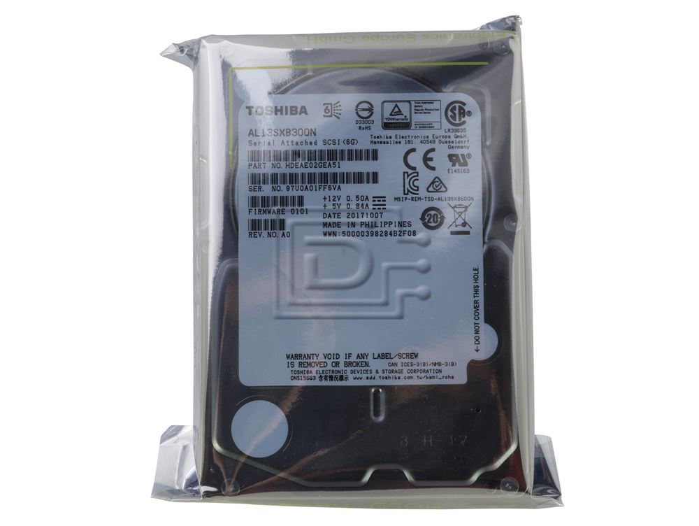 Toshiba AL13SXB300N SAS Hard Drive Image 3 image
