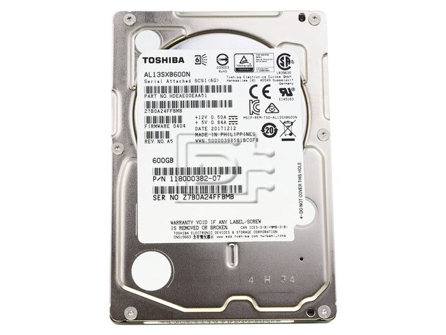 Toshiba AL13SXB600N SAS 2.5inch Small Form Factor Hard Drive image 1