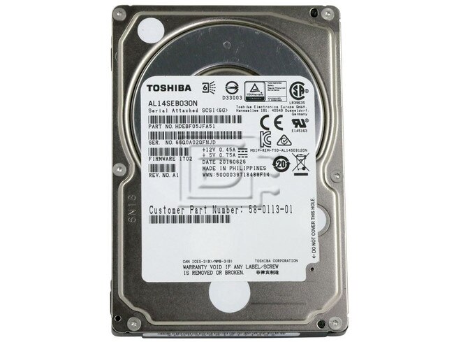 Toshiba AL14SEB030N SAS Hard Drive Image 2 image